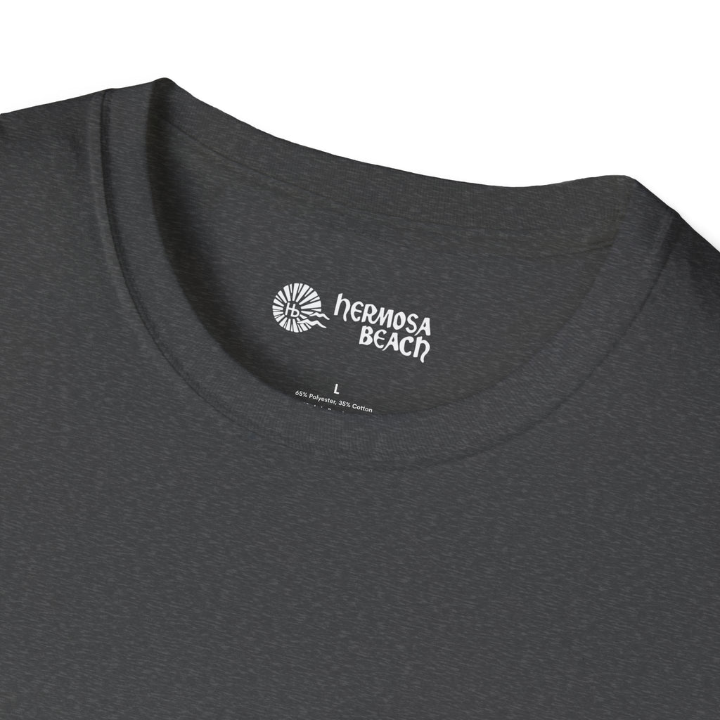 Hermosa Beach Sunburst Wave T-Shirt (printed front back neck) | Hb Minimal Logo Tee