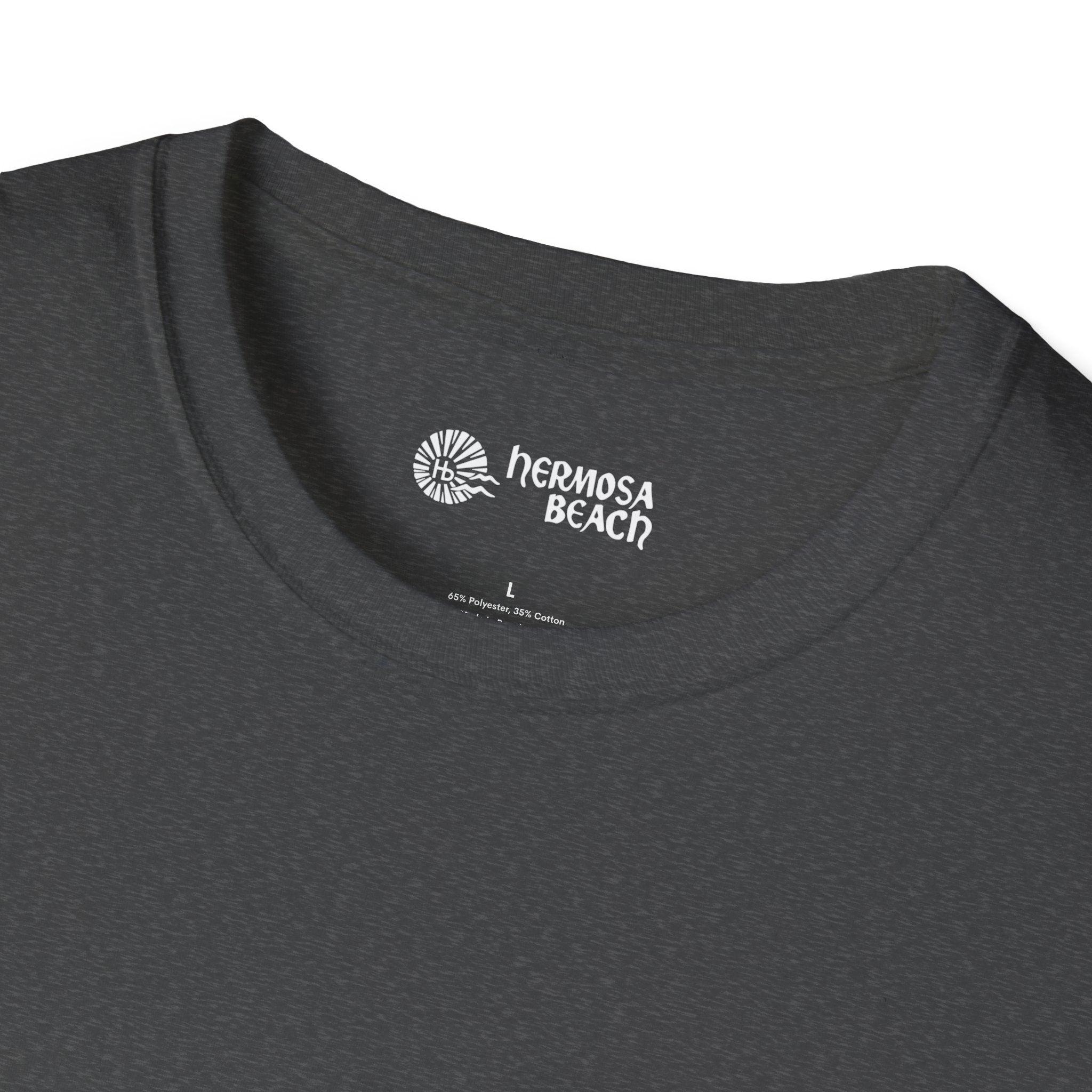 Hermosa Beach Sunburst Wave T-Shirt (printed front back neck) | Hb Minimal Logo Tee