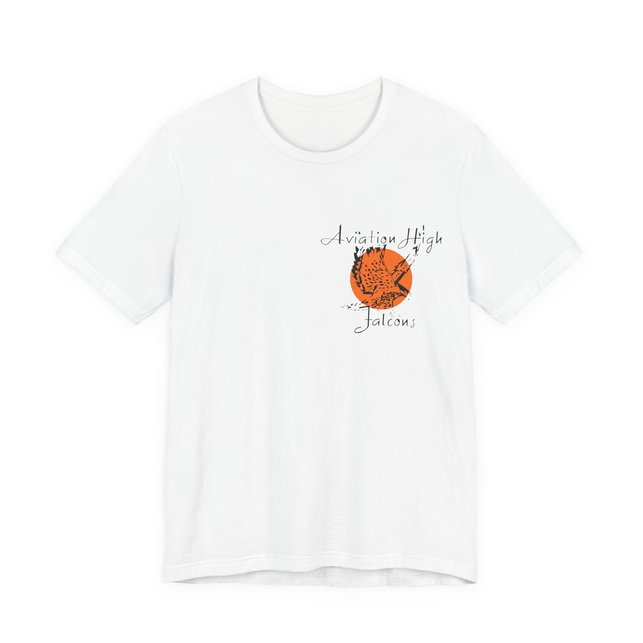 Aviation High School Signage Logo - Many Colors - Unisex Jersey Short Sleeve Tee