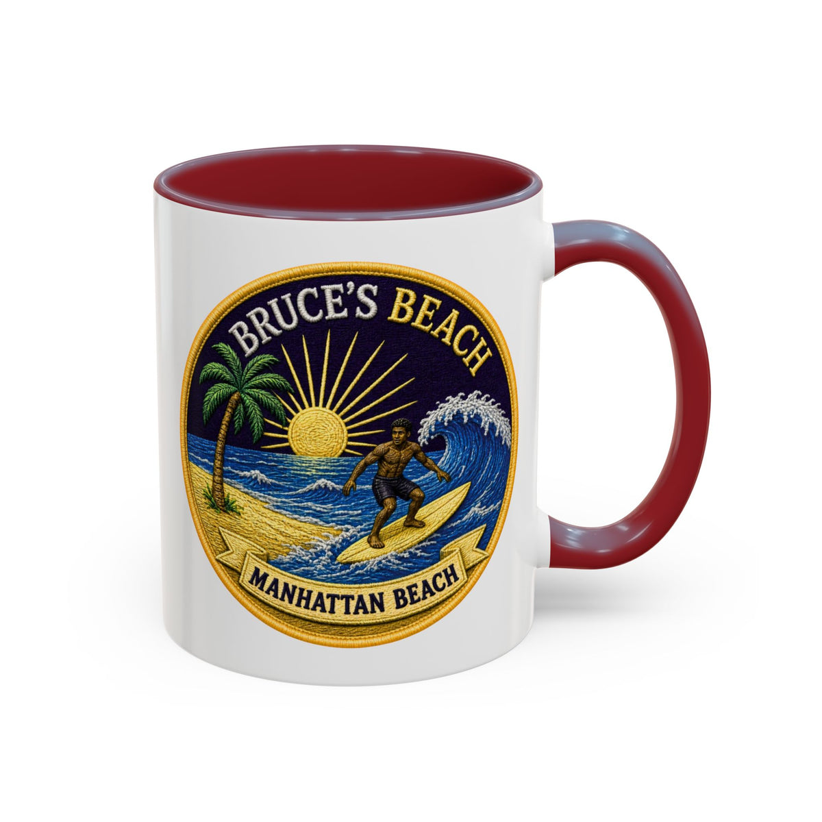Manhattan Beach Surf Mug — Bruce’s Beach Coffee Cup (11/15oz Accent)