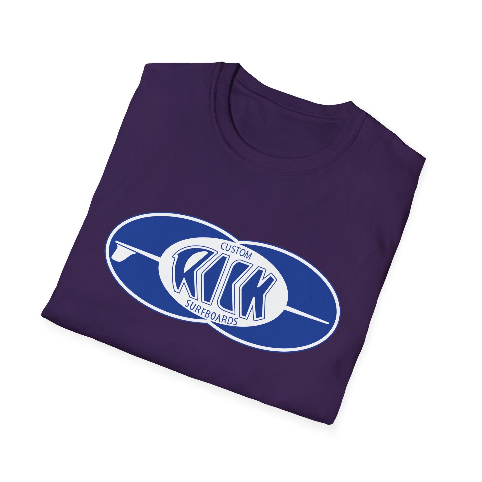 Rick Surfboards Unisex Softstyle T-Shirt Old School Hermosa Beach Print 1 Side