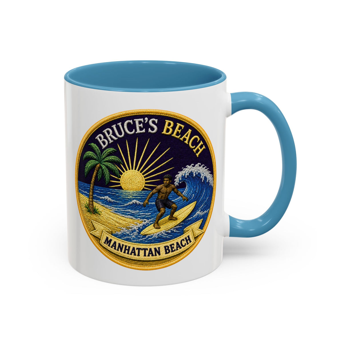 Manhattan Beach Surf Mug — Bruce’s Beach Coffee Cup (11/15oz Accent)