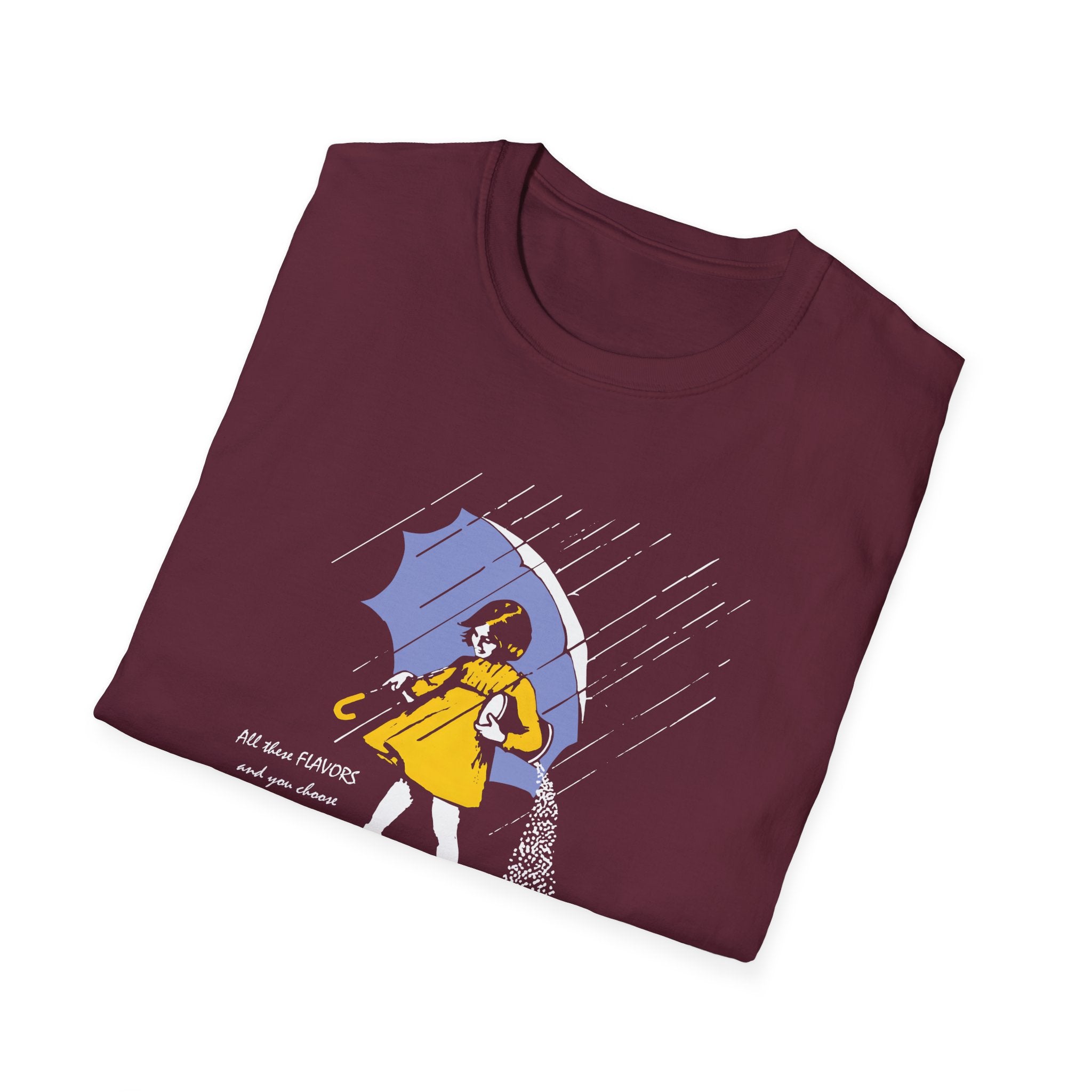 Salty Rainy Day Graphic T-Shirt — Girl with Umbrella Illustration