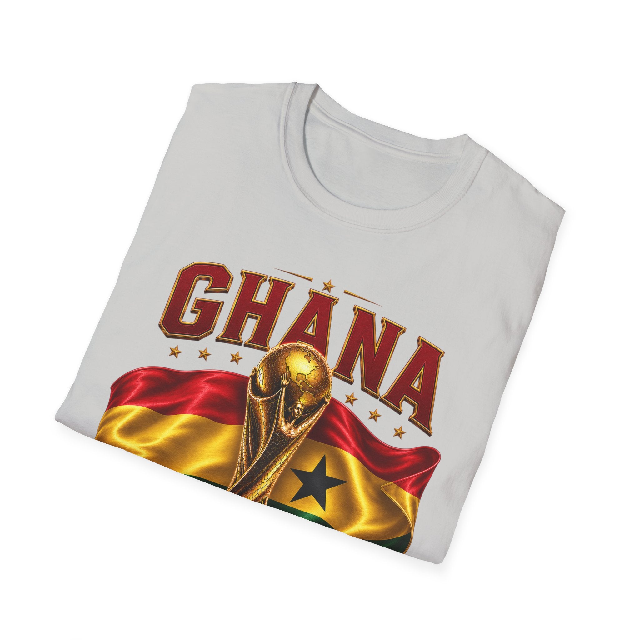Ghana 2026 World Cup T-Shirt — Flag & Trophy Football Fan Tee