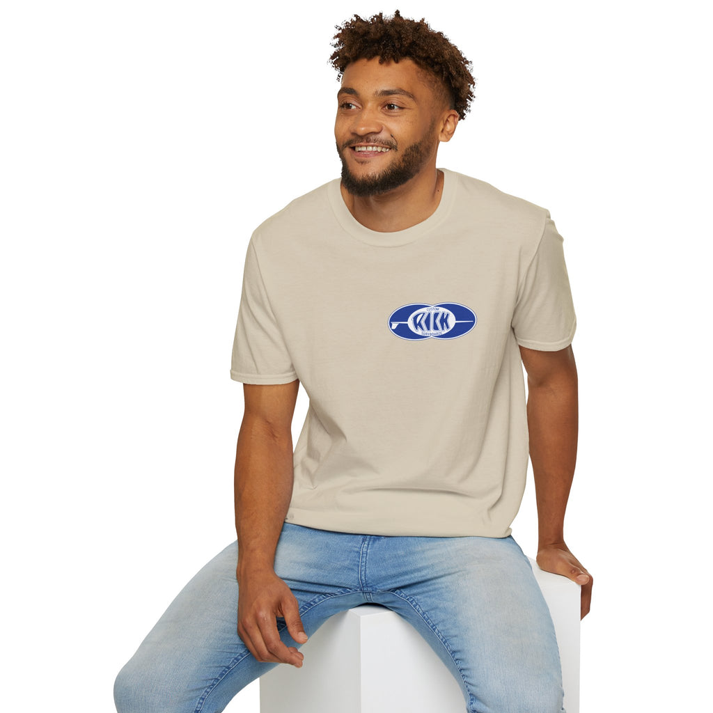 Rick Surfboards Unisex Softstyle T-Shirt Old School Hermosa Beach