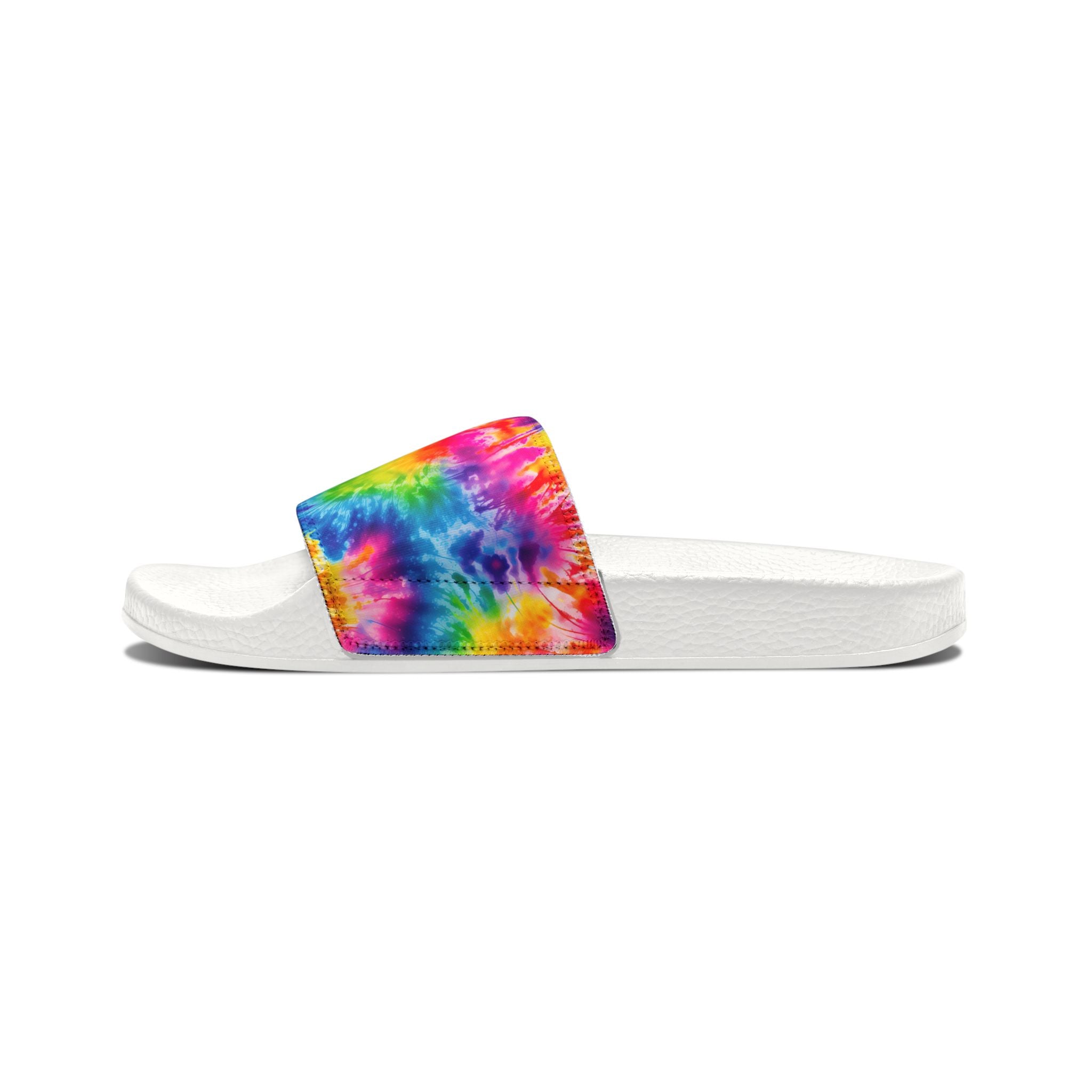 Youth Tie-Dye Slide Sandals — Removable Strap Kids Beach & Pool Slides