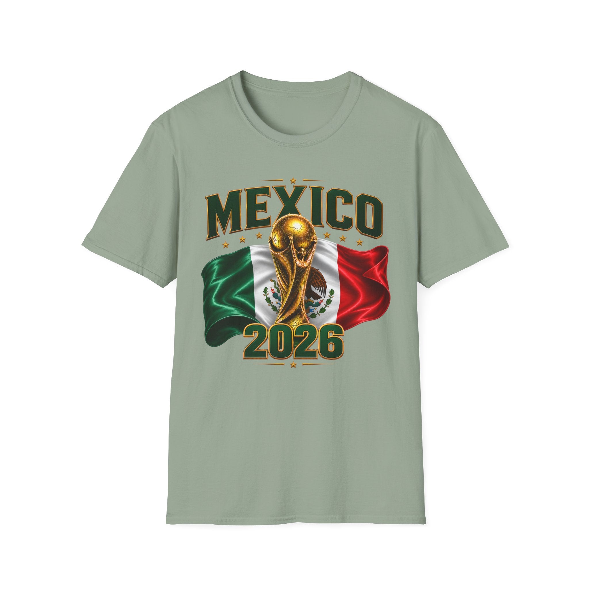 Mexico 2026 World Cup T-Shirt — Flag & Trophy Soccer Fan Tee