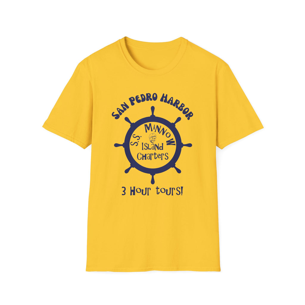 San Pedro Harbor Ship Wheel T-Shirt | SS Minnow Island Charters