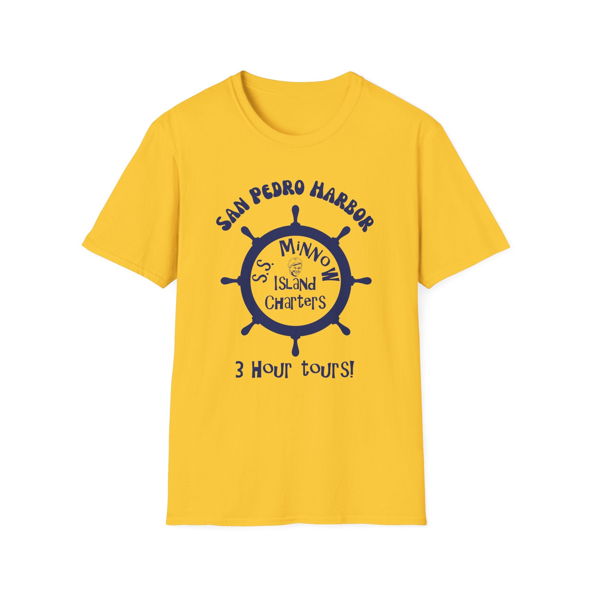 San Pedro Harbor Ship Wheel T-Shirt | SS Minnow Island Charters