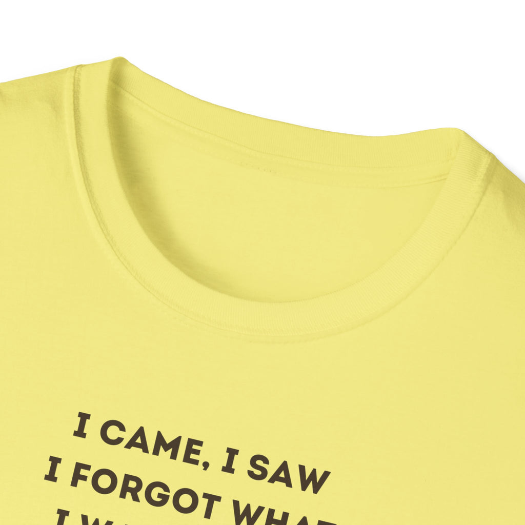 Funny Forgetful Grandpa Quote T-Shirt | Retro Grandpa I Got to Pee Illustration
