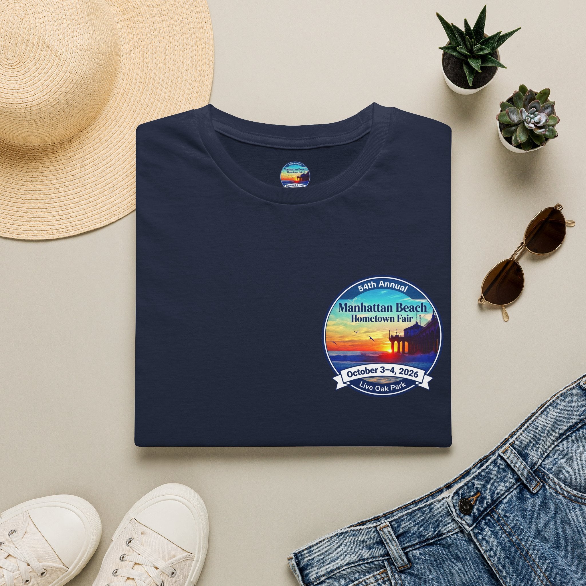 Manhattan Beach Hometown Fair T-Shirt — 54th Annual Sunset Surf Logo (Oct 3-4, 2026)