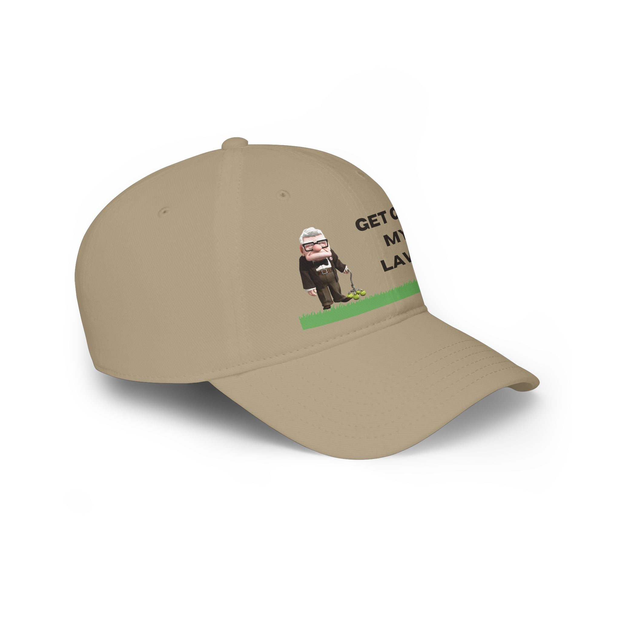 GET OFF My Lawn - One Of a Kind DTG Print -  Low Profile Baseball Cap