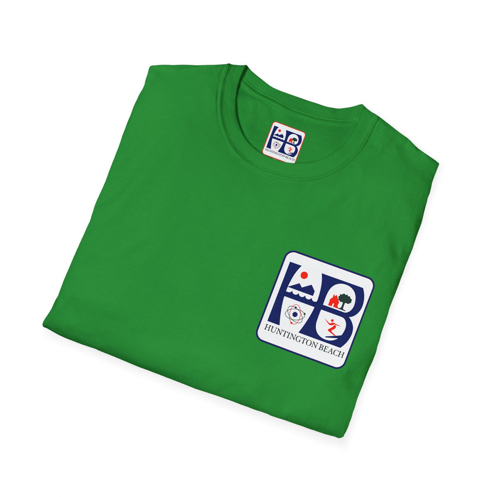 Huntington Beach Retro Logo T-Shirt — HB Surf & Sunset Tee (printed 3 side)