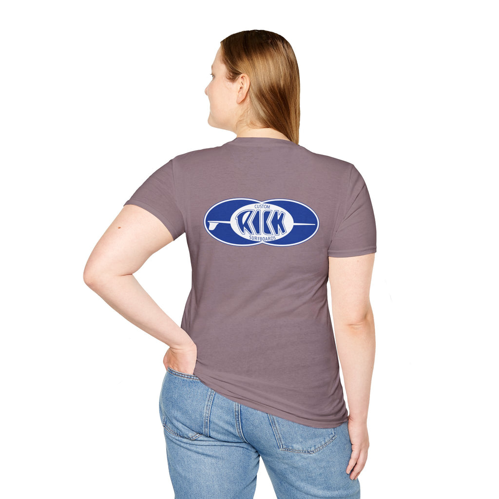 Rick Surfboards Unisex Softstyle T-Shirt Old School Hermosa Beach