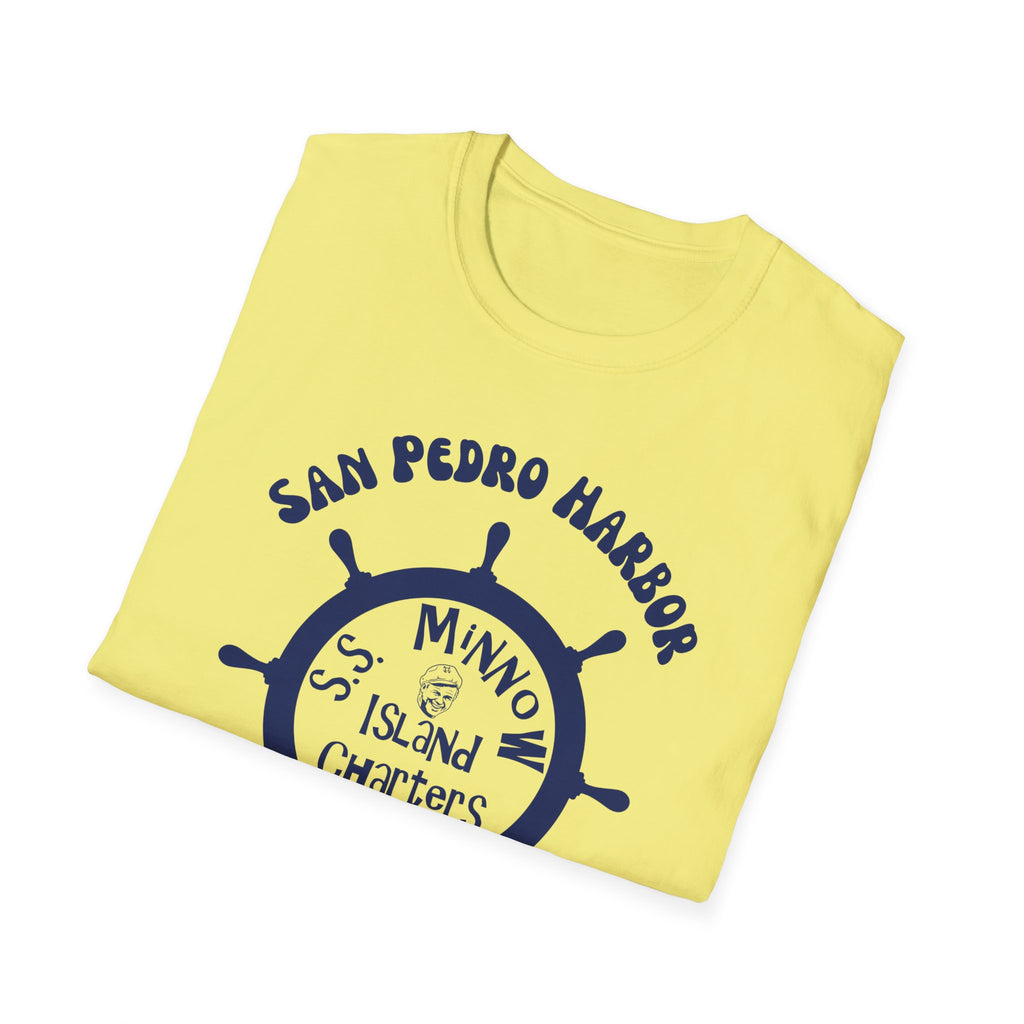 San Pedro Harbor Ship Wheel T-Shirt | SS Minnow Island Charters