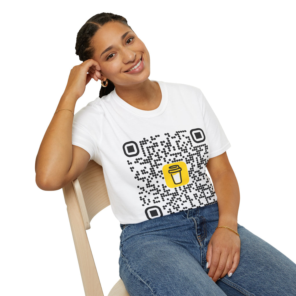 QR Code Coffee Tee — Scan-to-Order Coffee Shop T-Shirt