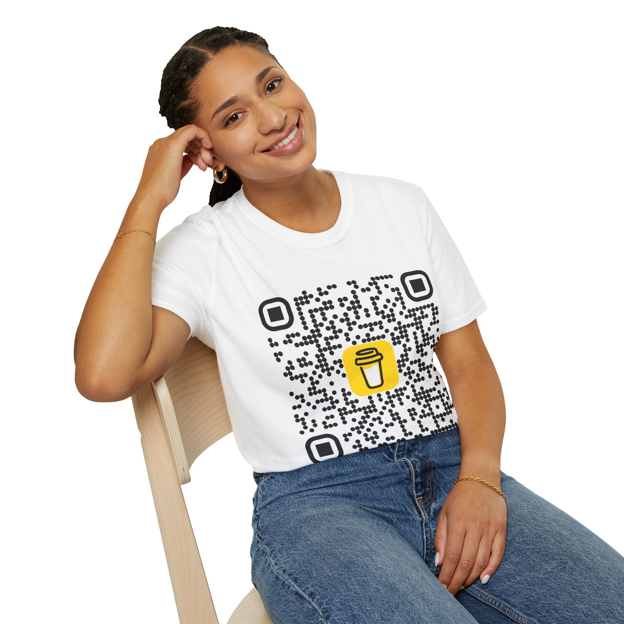 QR Code Coffee Tee — Scan-to-Order Coffee Shop T-Shirt