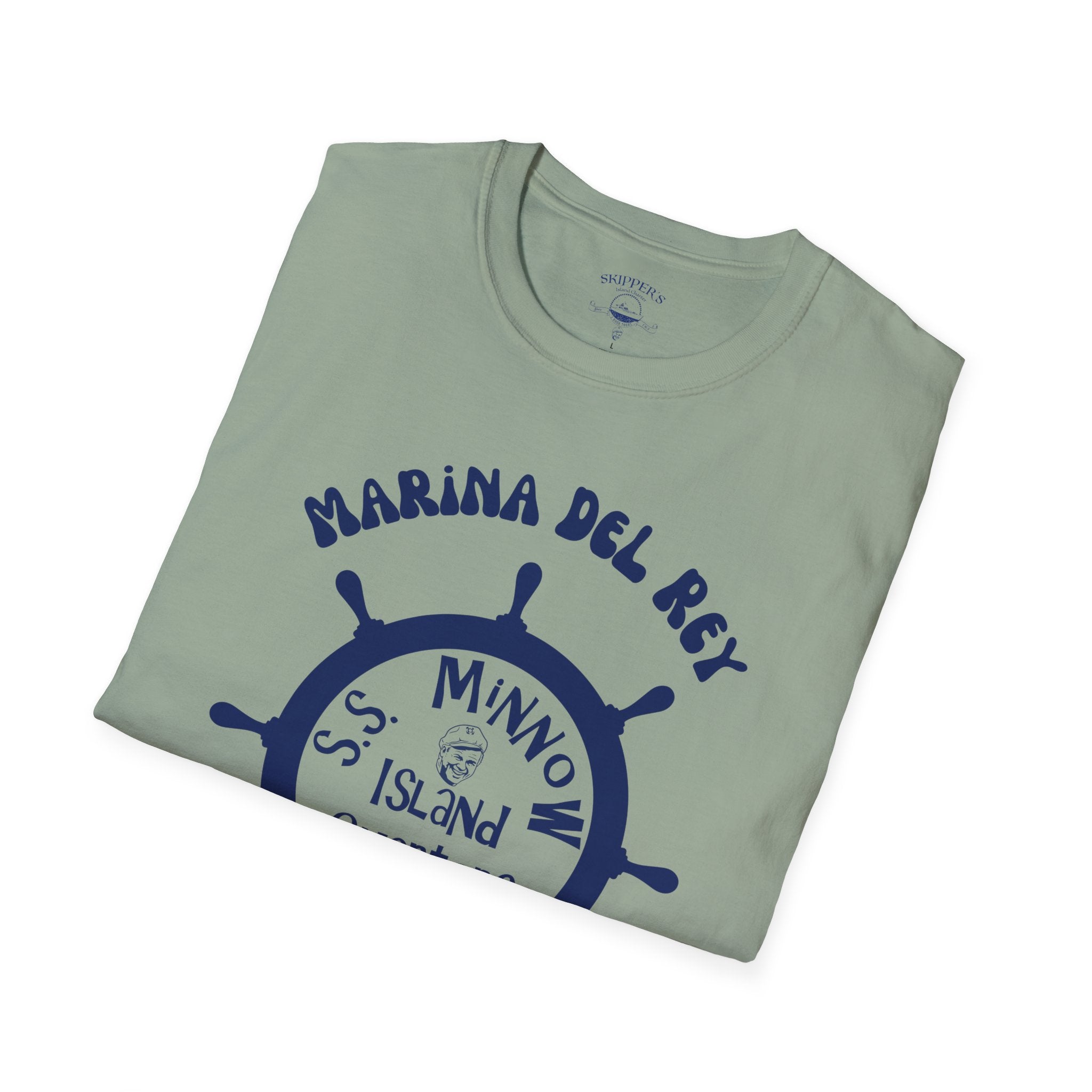 Marina Del Rey Ship Wheel logo T-Shirt | SS Minnow Island Charters, 3 Hour Tours