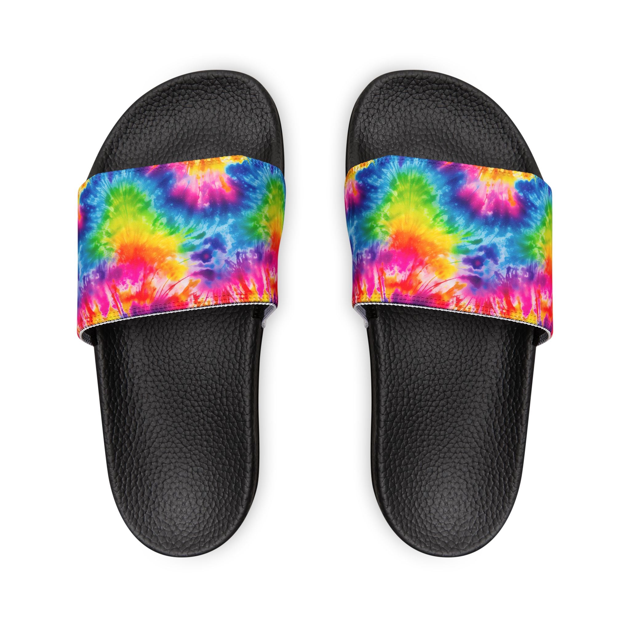 Youth Tie-Dye Slide Sandals — Removable Strap Kids Beach & Pool Slides