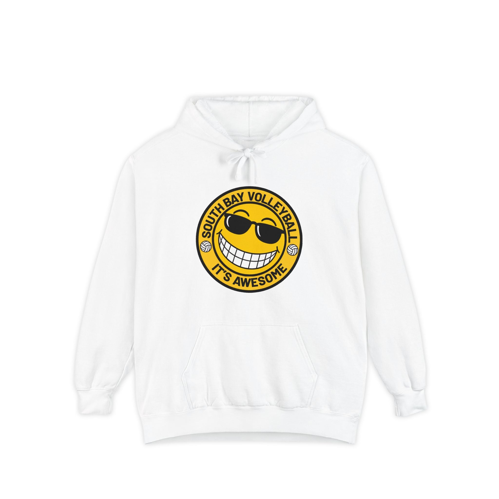 Volleyball Smiley Hoodie — "South Bay Volleyball It's Awesome" Crewneck