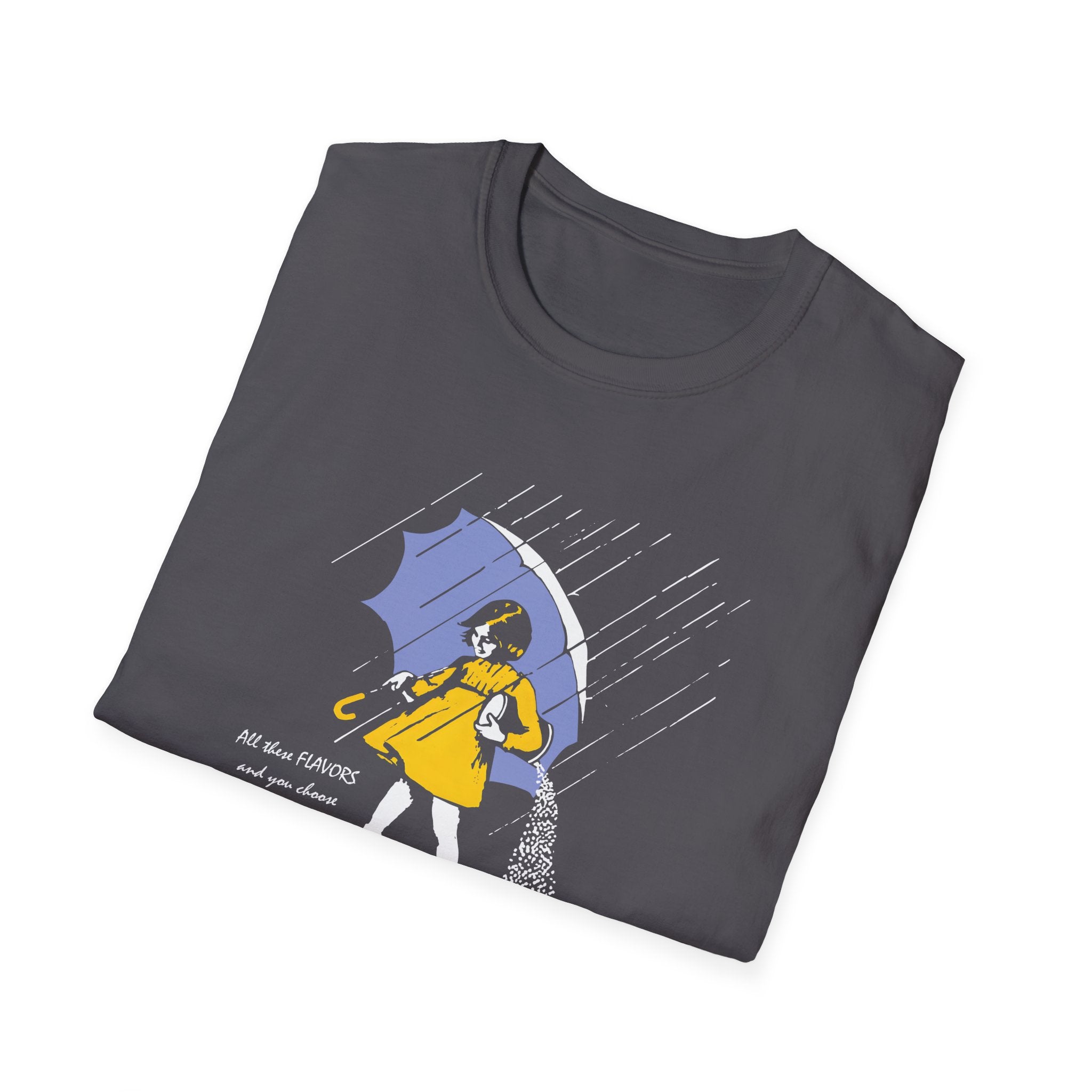 Salty Rainy Day Graphic T-Shirt — Girl with Umbrella Illustration