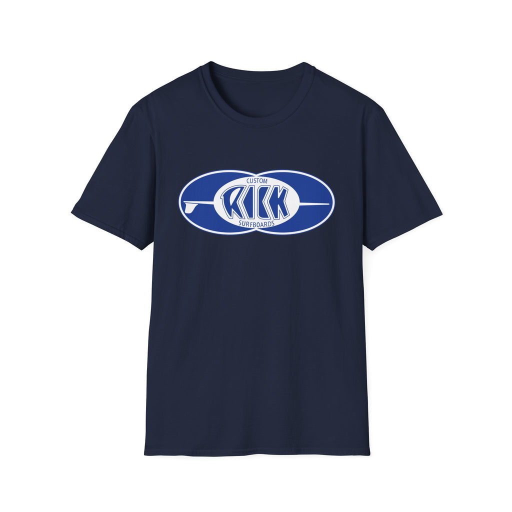 Rick Surfboards Unisex Softstyle T-Shirt Old School Hermosa Beach Print 1 Side