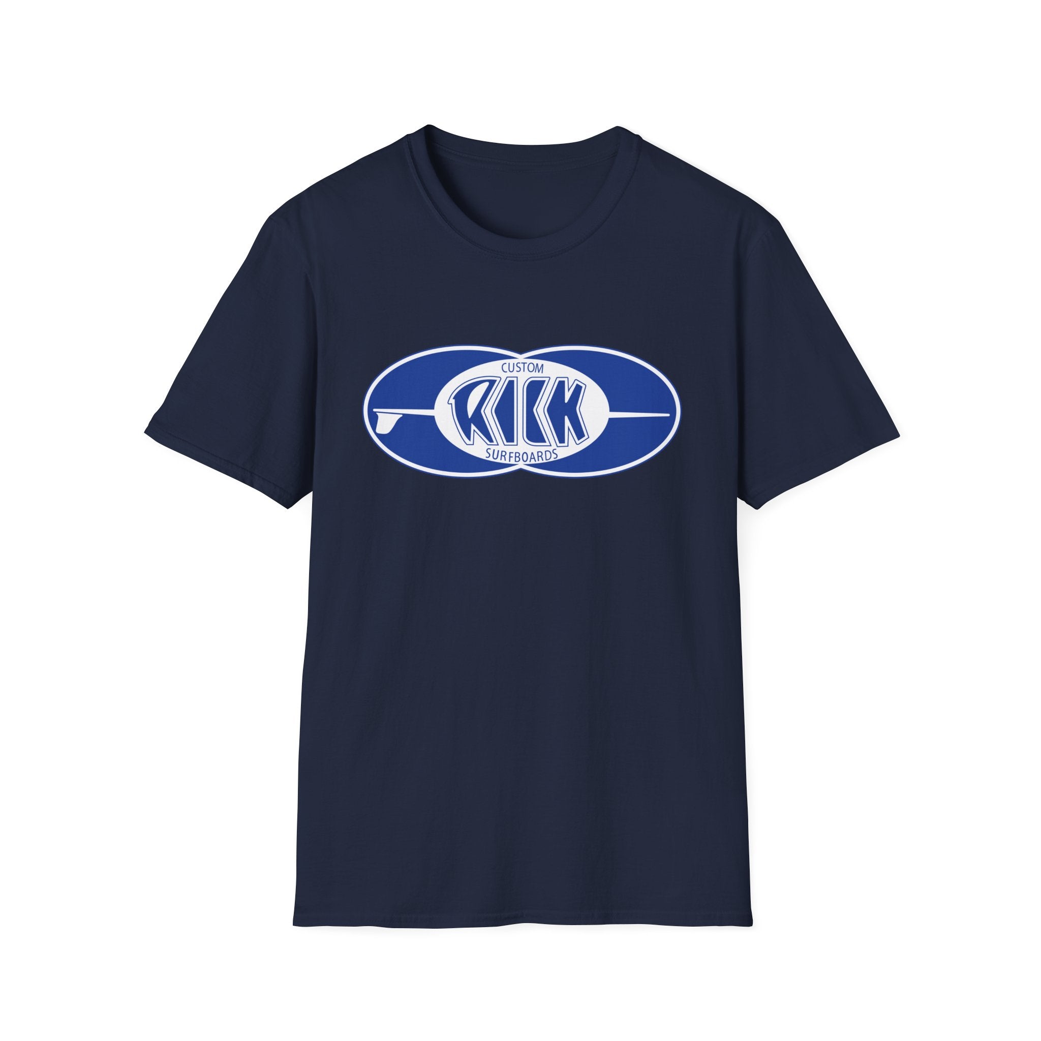Rick Surfboards Unisex Softstyle T-Shirt Old School Hermosa Beach Print 1 Side