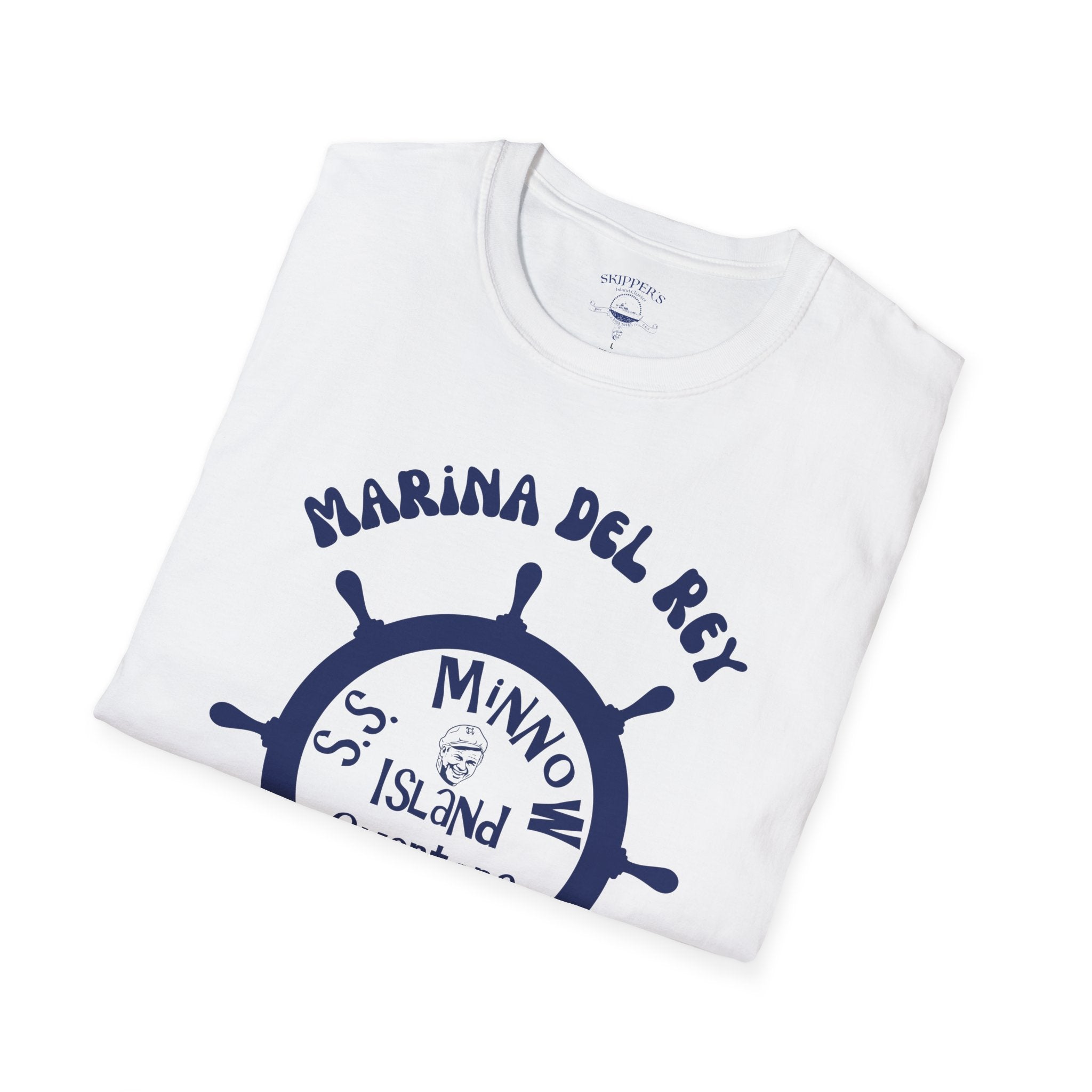 Marina Del Rey Ship Wheel logo T-Shirt | SS Minnow Island Charters, 3 Hour Tours