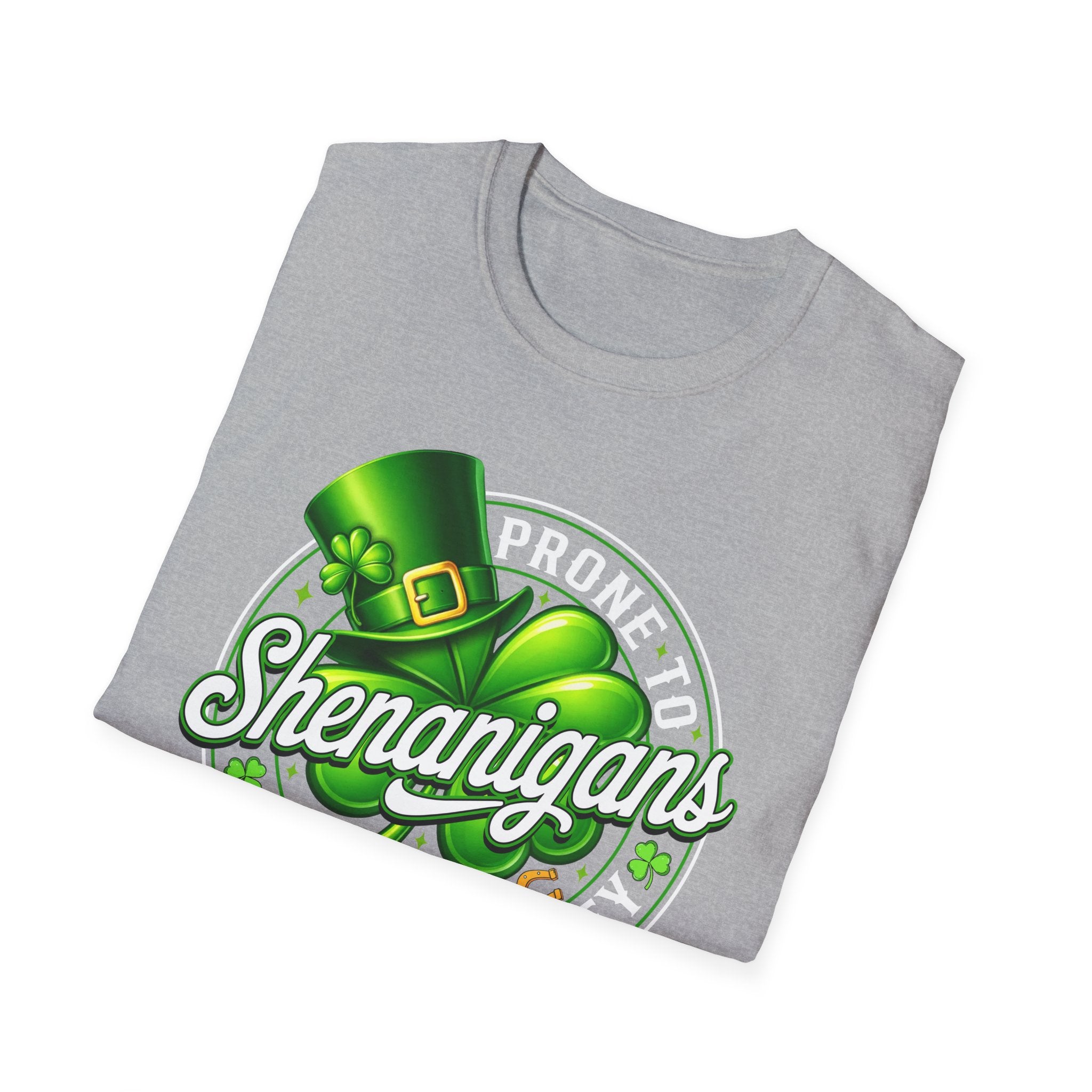 Prone to Shenanigans and Malarkey T-Shirt | St. Patrick's Day Leprechaun Hat Shamrock