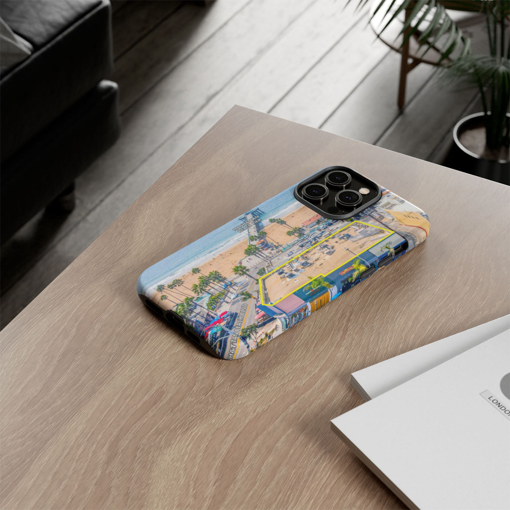 Phone Cases, Manhattan Beach California iPhone Samsung Google Tough Cases, Beach Lovers Gifts, Coastal Accessories, Ocean Phone Covers,