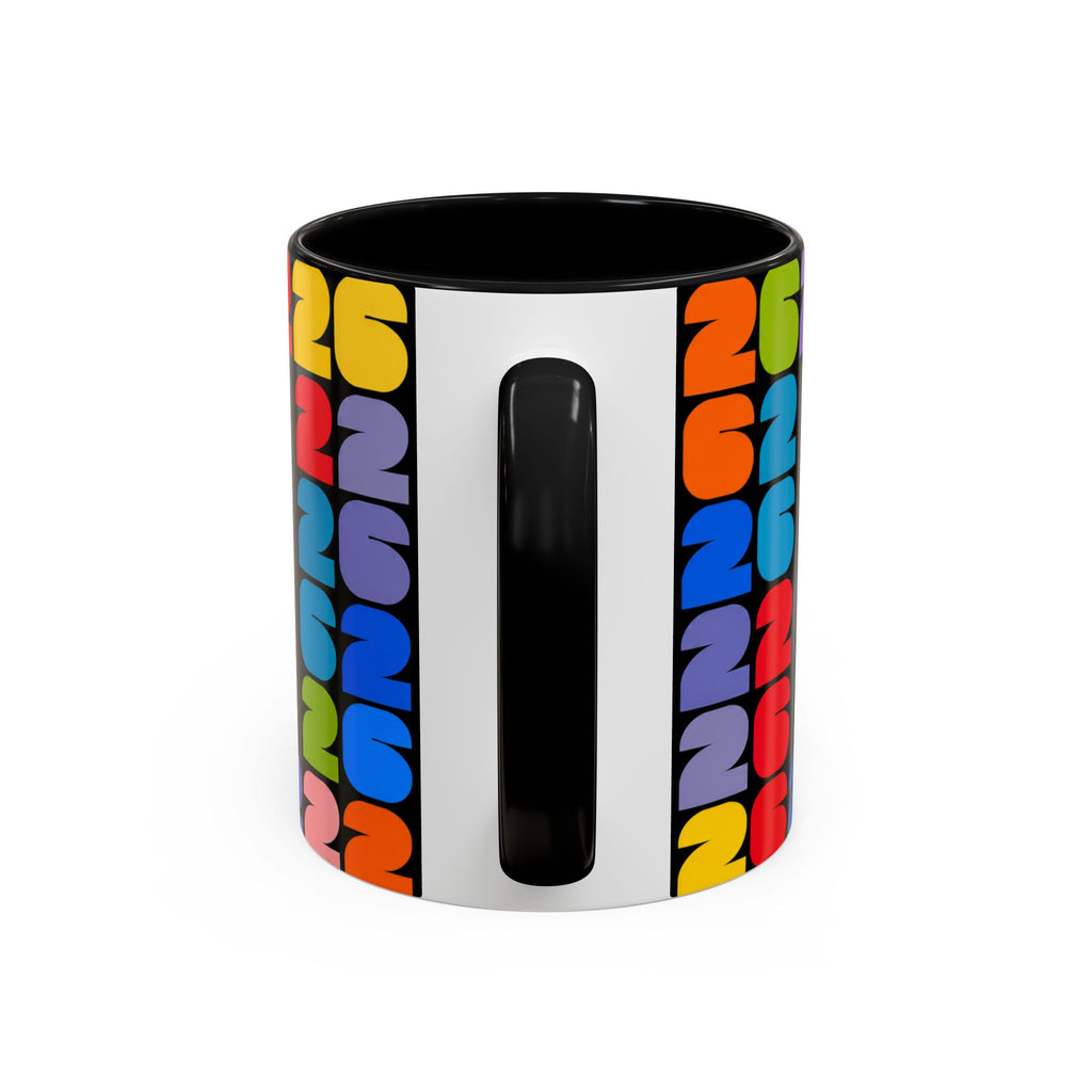 2026 World Cup Accent Coffee Mug – Colorful FIFA Trophy Design (11/15oz)