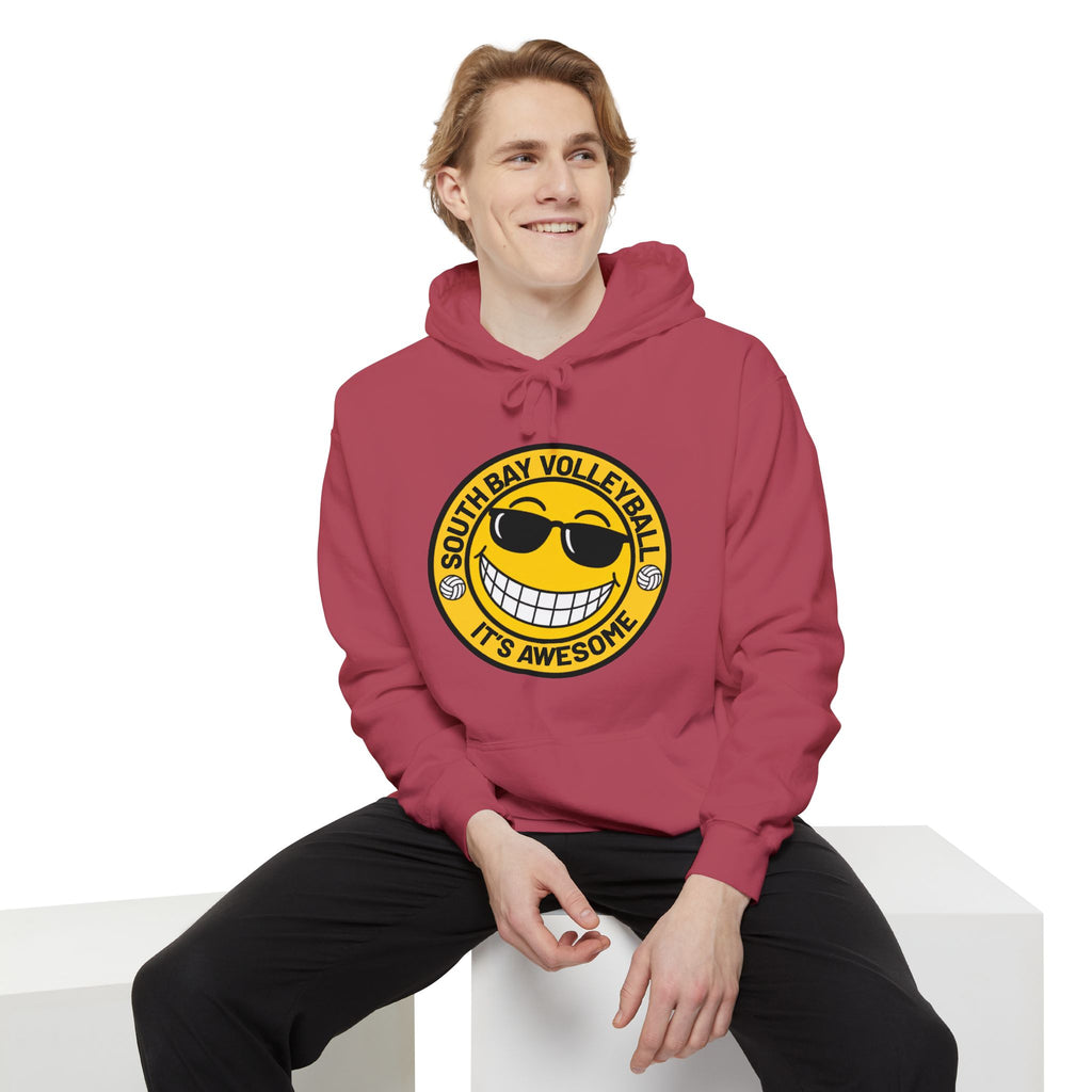 Volleyball Smiley Hoodie — "South Bay Volleyball It's Awesome" Crewneck
