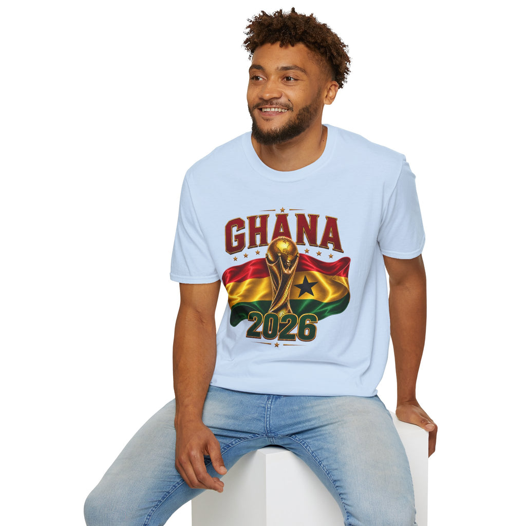 Ghana 2026 World Cup T-Shirt — Flag & Trophy Football Fan Tee