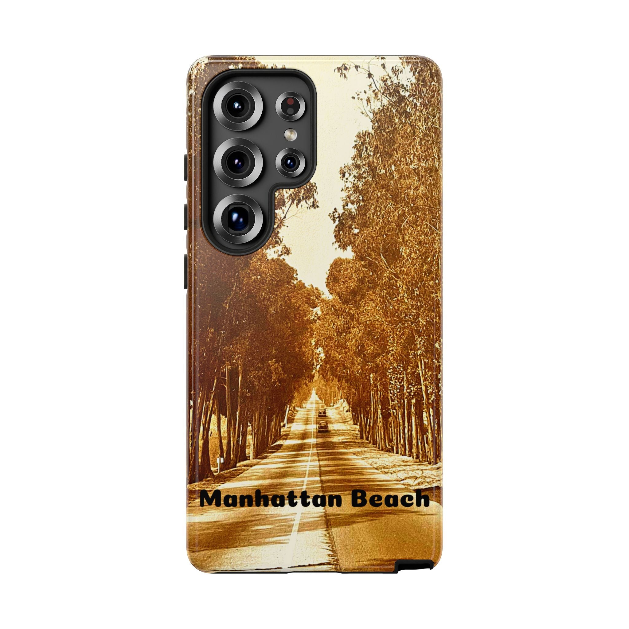 Phone Cases Manhattan Beach Rosecrans Ave Early 60's Tough Cases 90266 California, iPhone Samsung Google Pixel Protective Cover, Vintage