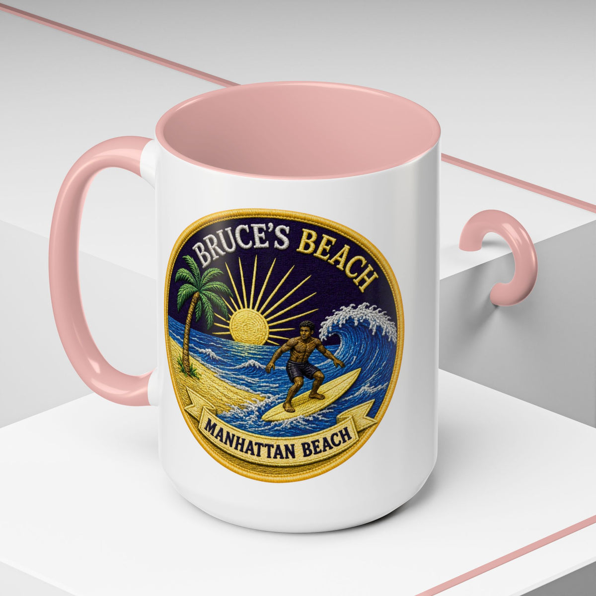 Manhattan Beach Surf Mug — Bruce’s Beach Coffee Cup (11/15oz Accent)