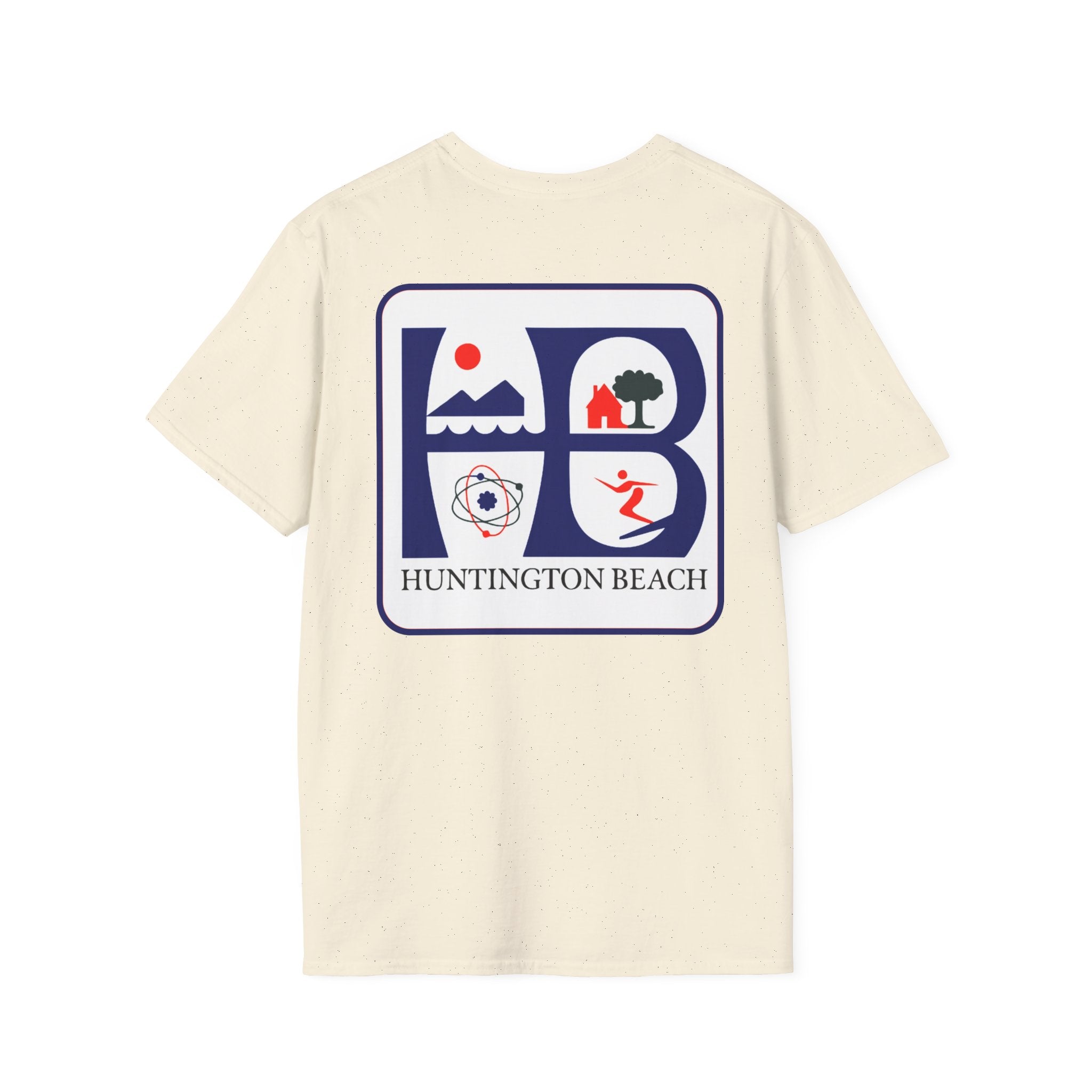 Huntington Beach Retro Logo T-Shirt — HB Surf & Sunset Tee (printed 3 side)