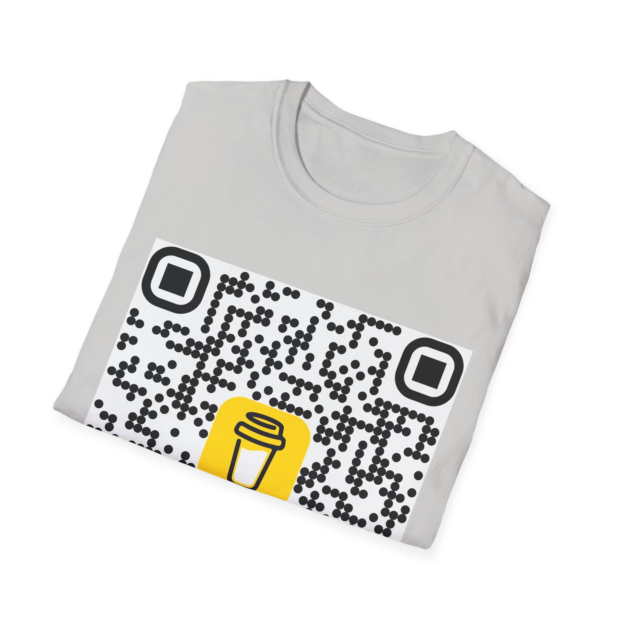 QR Code Coffee Cup T‑Shirt — Scan-to-Order Cafe Tee