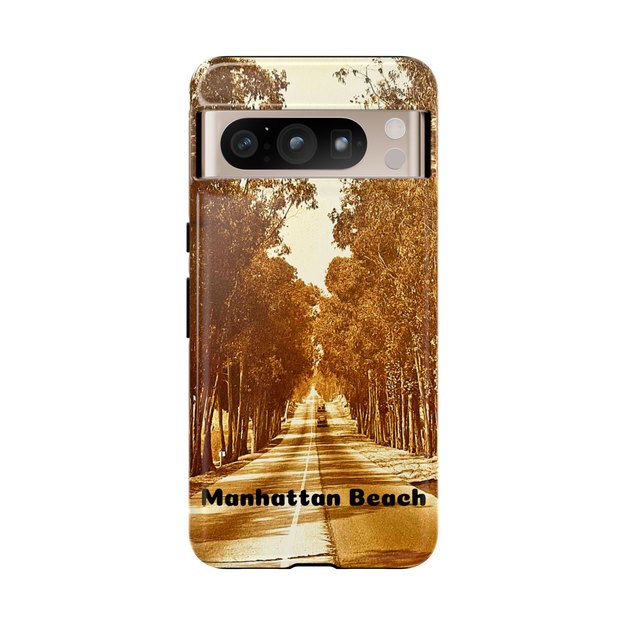Phone Cases Manhattan Beach Rosecrans Ave Early 60's Tough Cases 90266 California, iPhone Samsung Google Pixel Protective Cover, Vintage