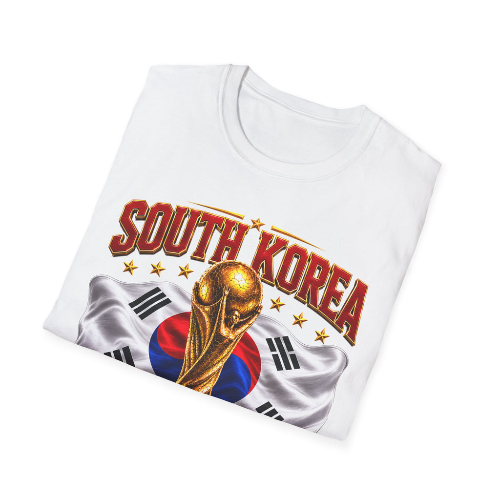 South Korea 2026 Soccer World Cup T-Shirt — Korean Flag & Trophy Football Fan Tee