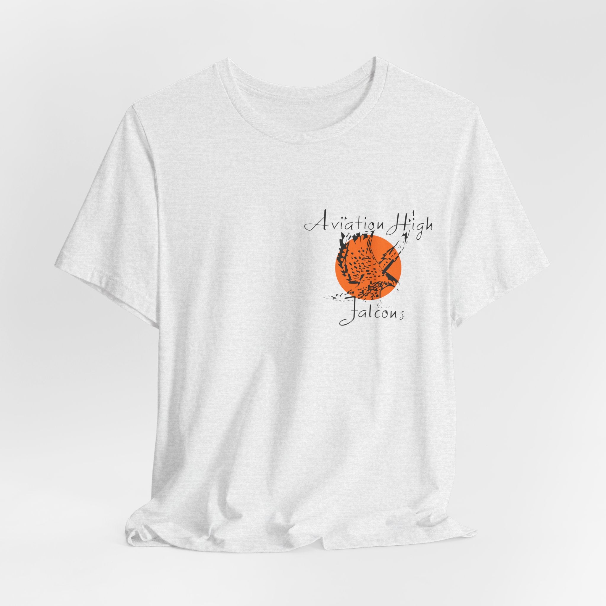 Aviation High School Signage Logo - Many Colors - Unisex Jersey Short Sleeve Tee