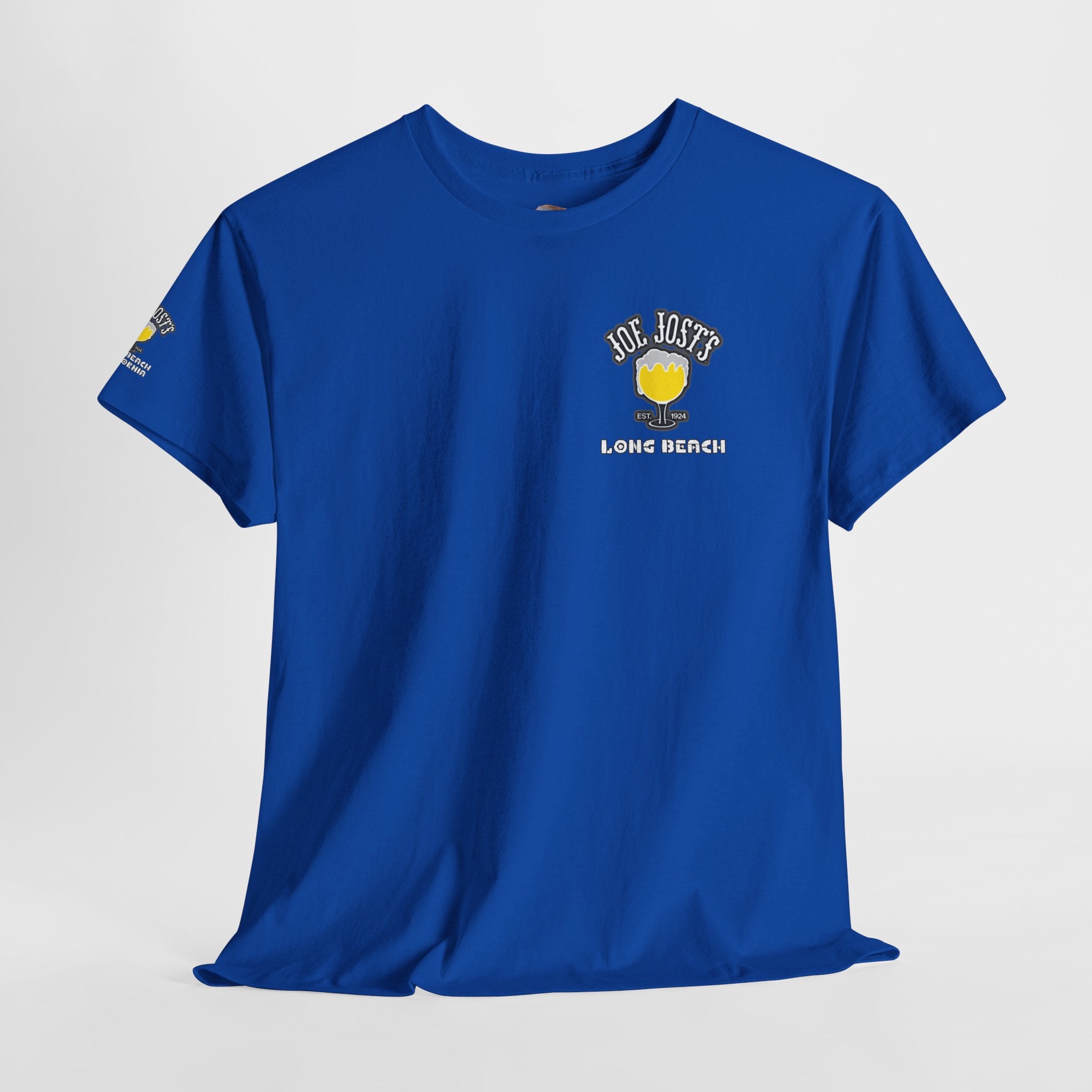 Joe Josts Long Beach California Men's and Woman's Heavy Cotton Tee - Printed 4 Areas
