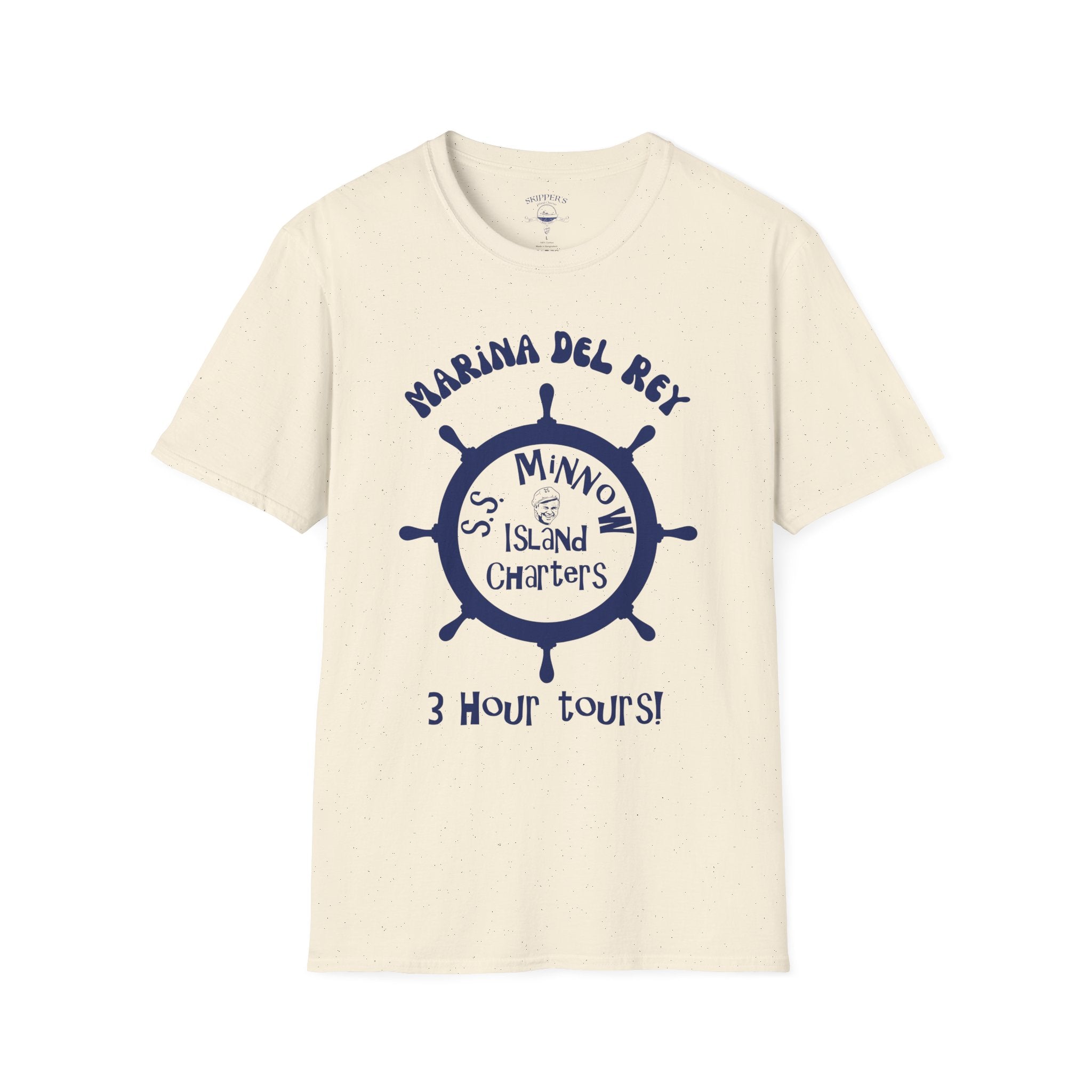 Marina Del Rey Ship Wheel logo T-Shirt | SS Minnow Island Charters, 3 Hour Tours