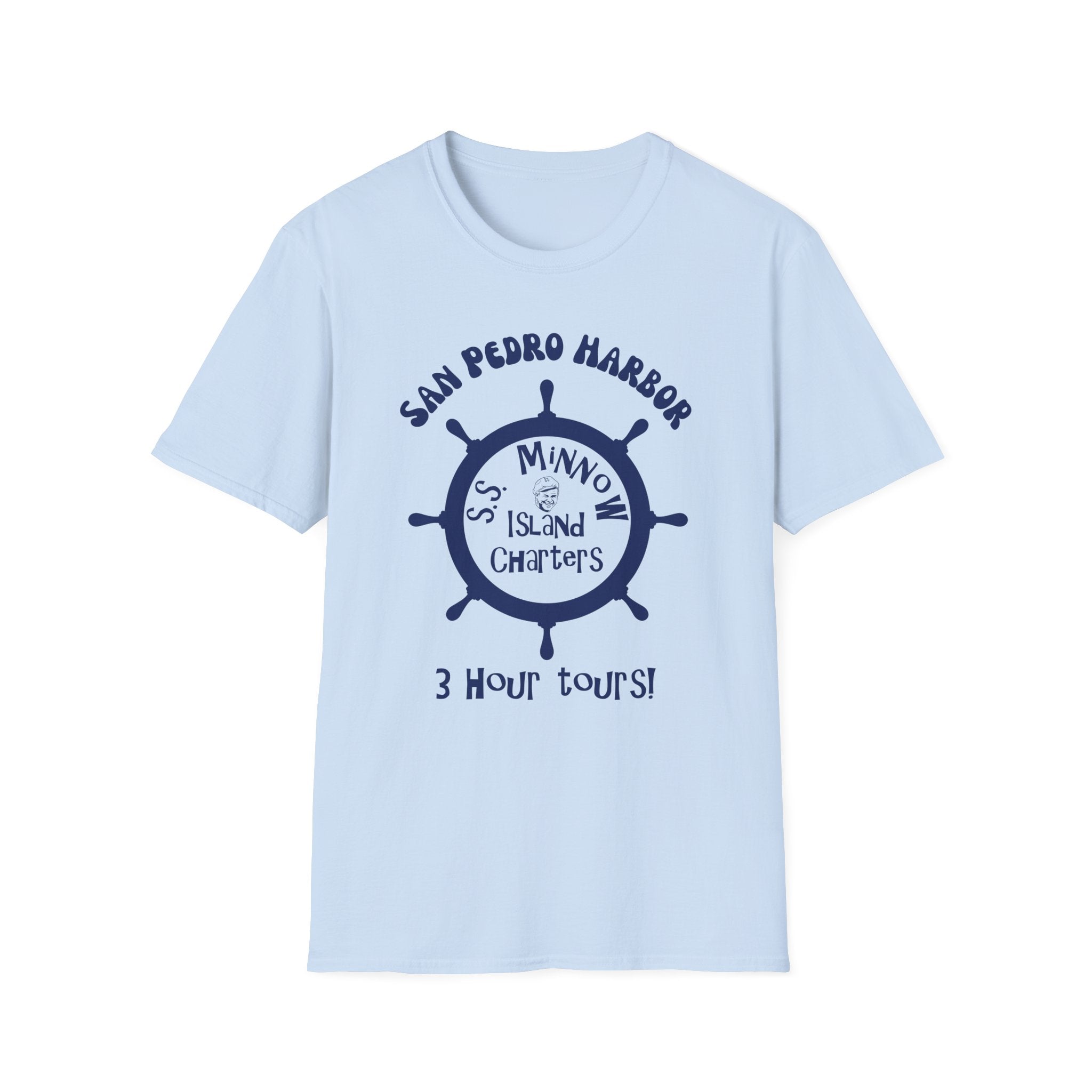 San Pedro Harbor Ship Wheel T-Shirt | SS Minnow Island Charters