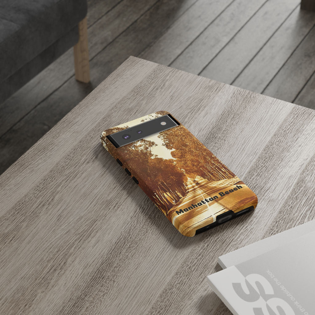 Phone Cases Manhattan Beach Rosecrans Ave Early 60's Tough Cases 90266 California, iPhone Samsung Google Pixel Protective Cover, Vintage