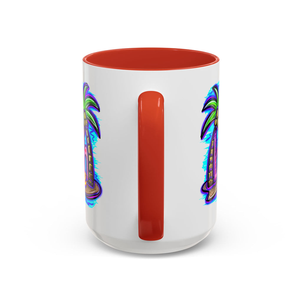 Beach Life Coffee Mug — Tropical Palm Sunset Accent Mug (11/15oz)