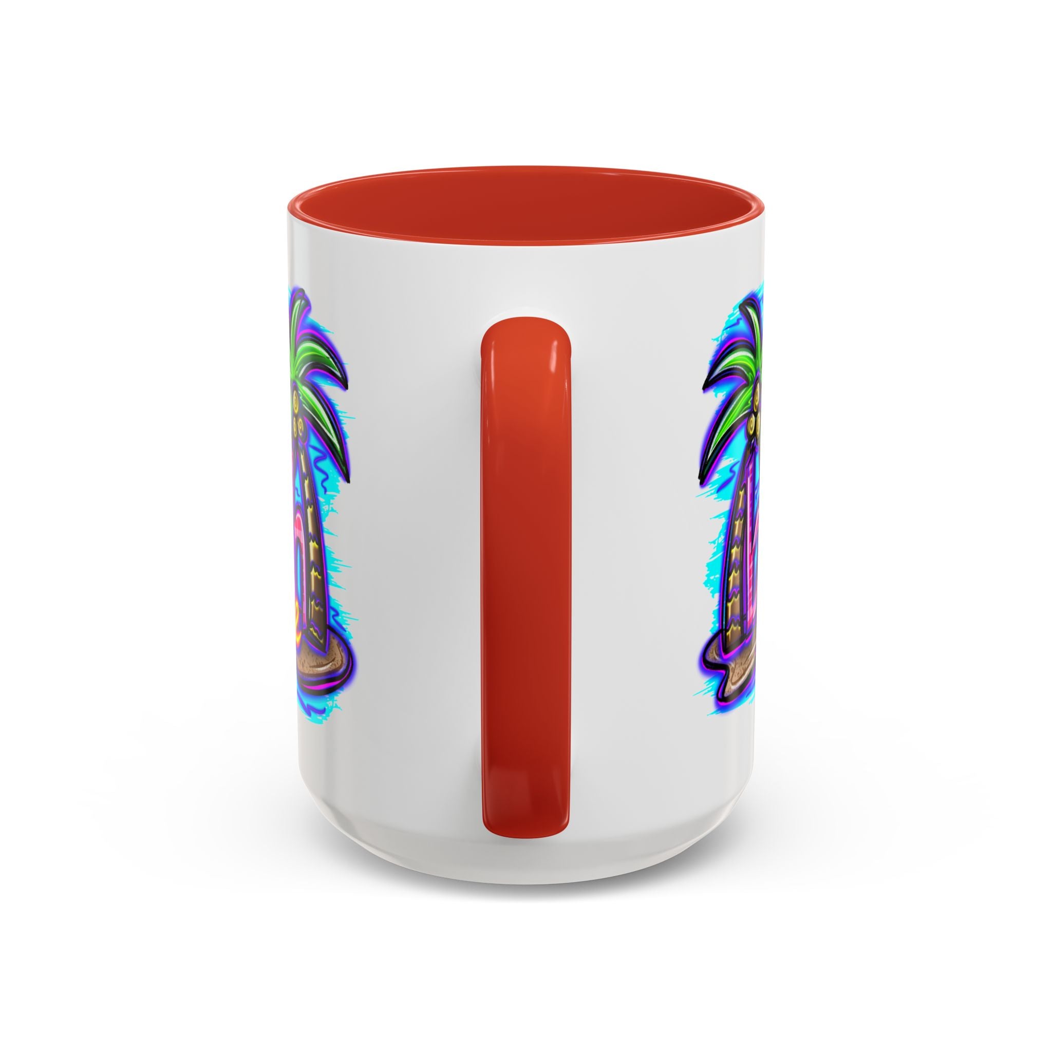 Beach Life Coffee Mug — Tropical Palm Sunset Accent Mug (11/15oz)