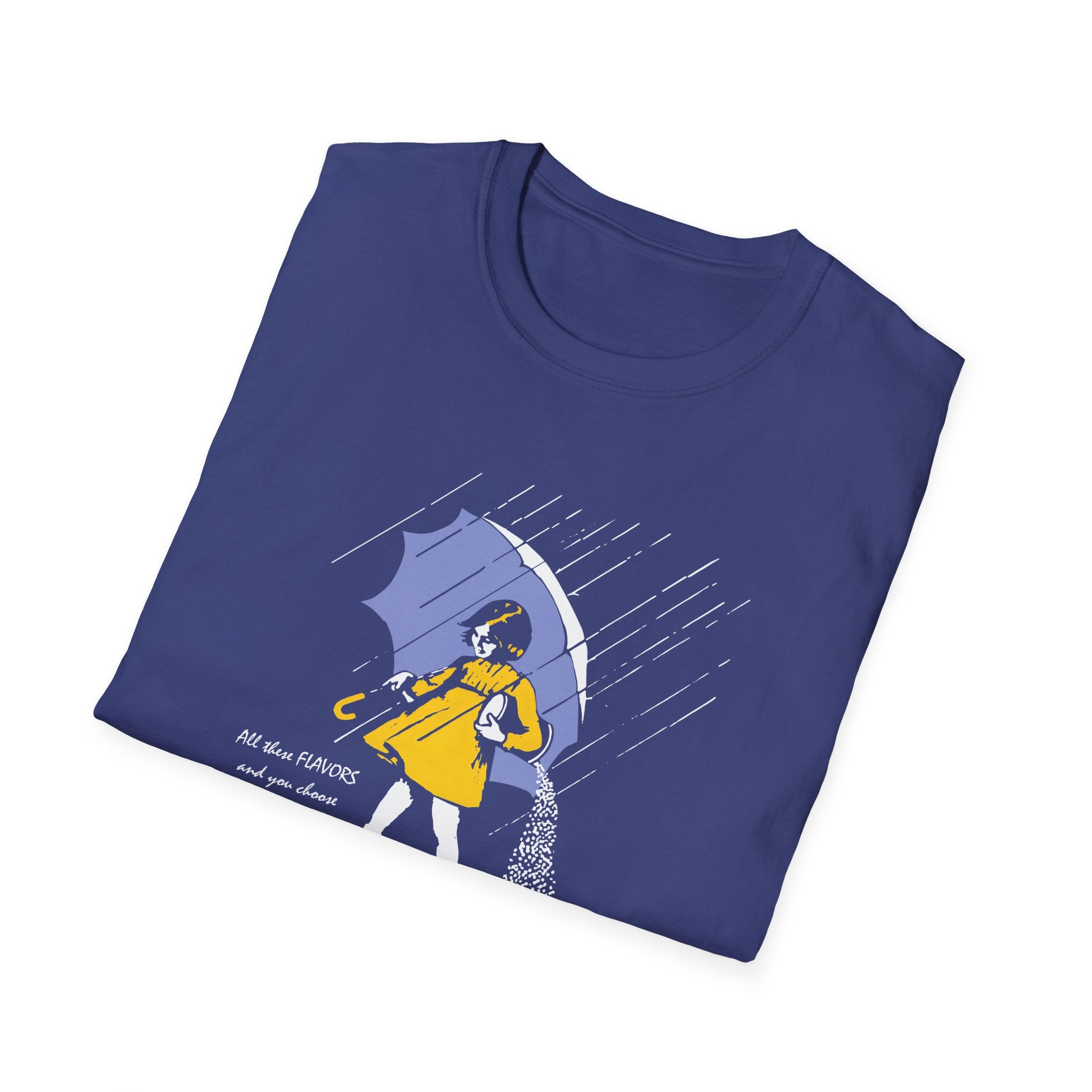 Salty Rainy Day Graphic T-Shirt — Girl with Umbrella Illustration