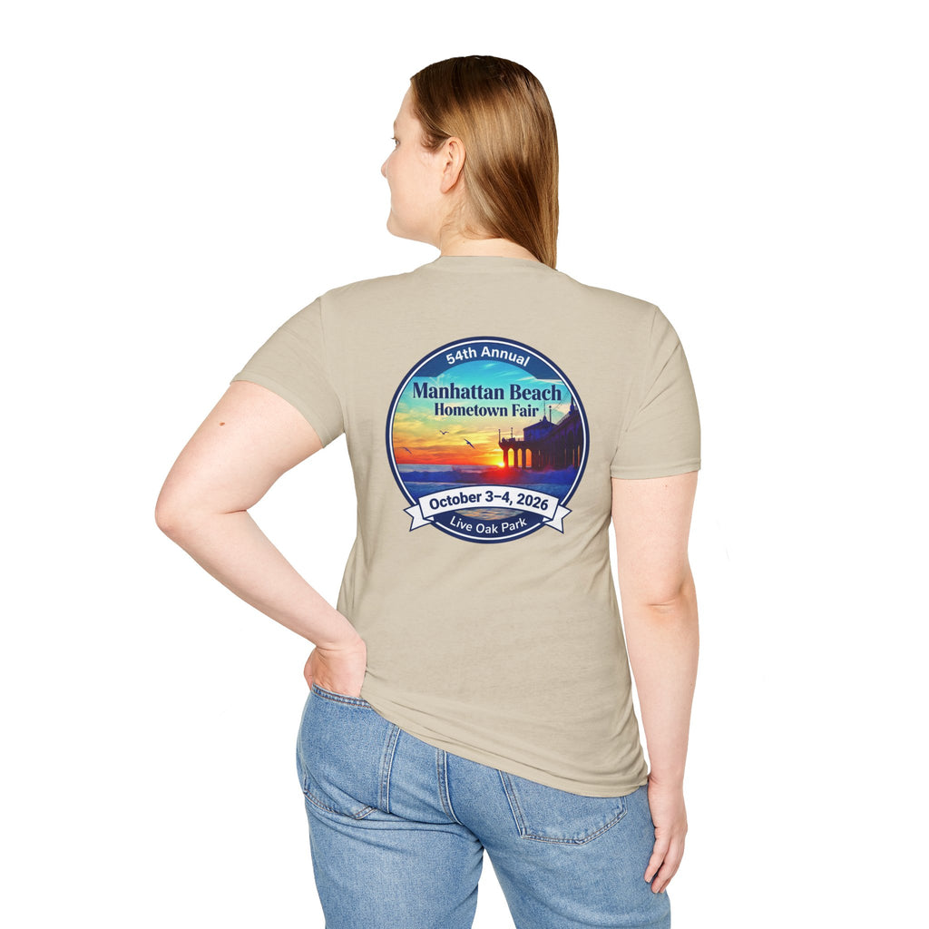 Manhattan Beach Hometown Fair T-Shirt — 54th Annual Sunset Surf Logo (Oct 3-4, 2026)