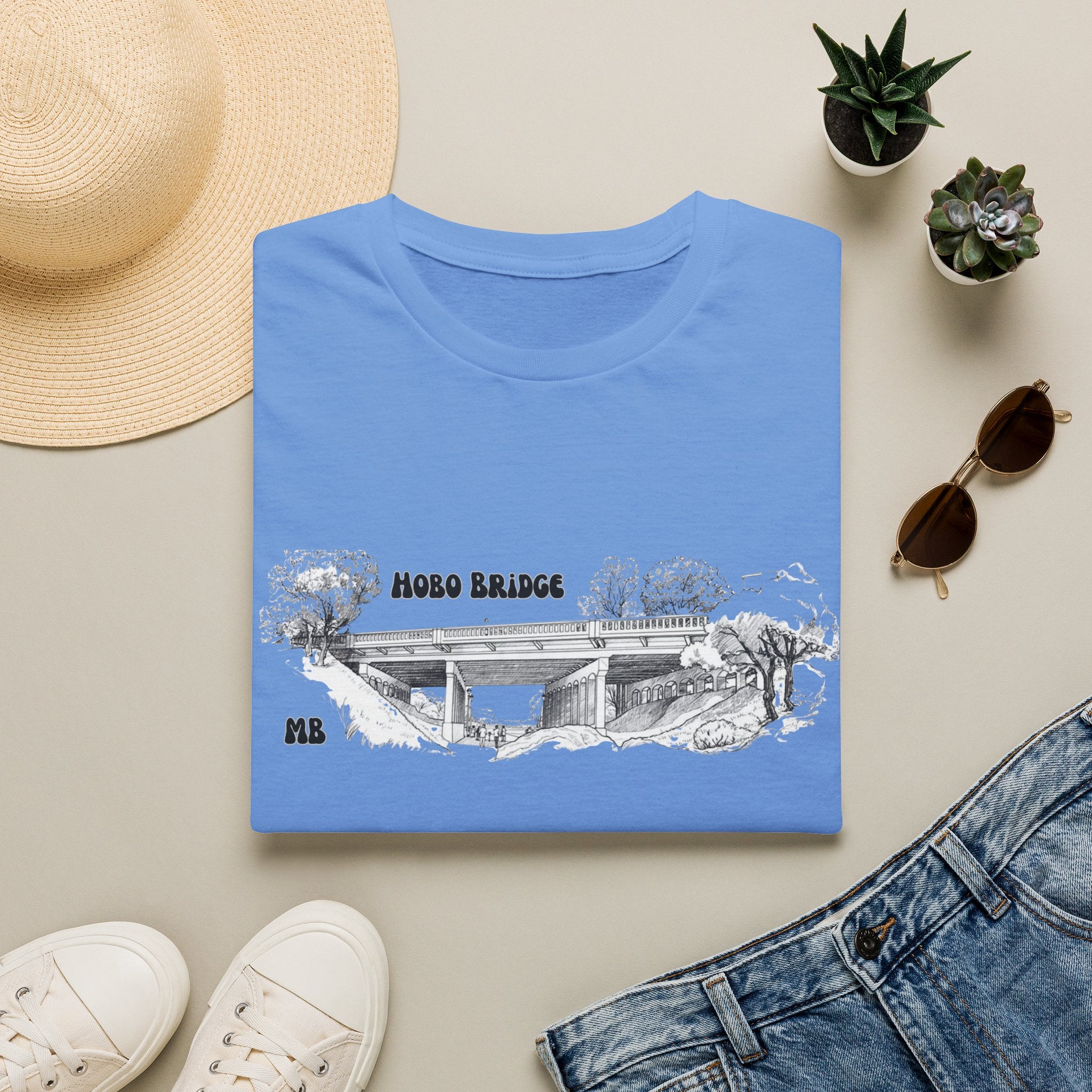 Hobo Bridge Manhattan Beach California Sketch T-Shirt | Hand-Drawn Bridge Illustration IYKYK