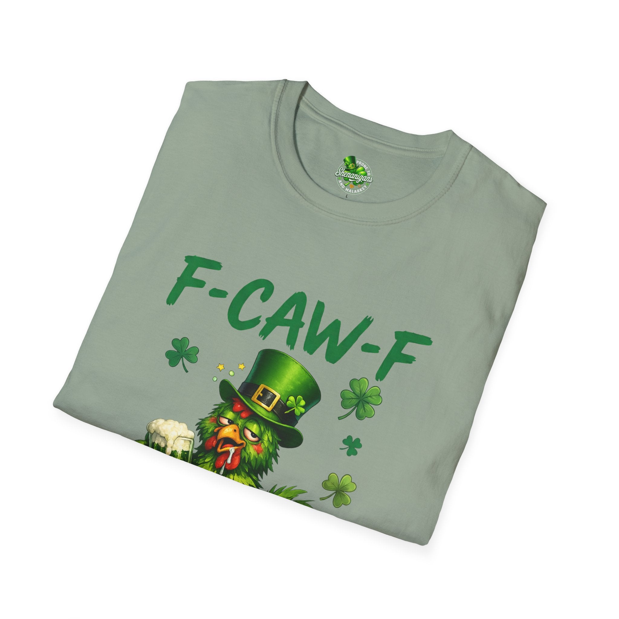 F-CAW-F Leprechaun Chicken T-Shirt | St. Patrick's Day Shamrock Tee